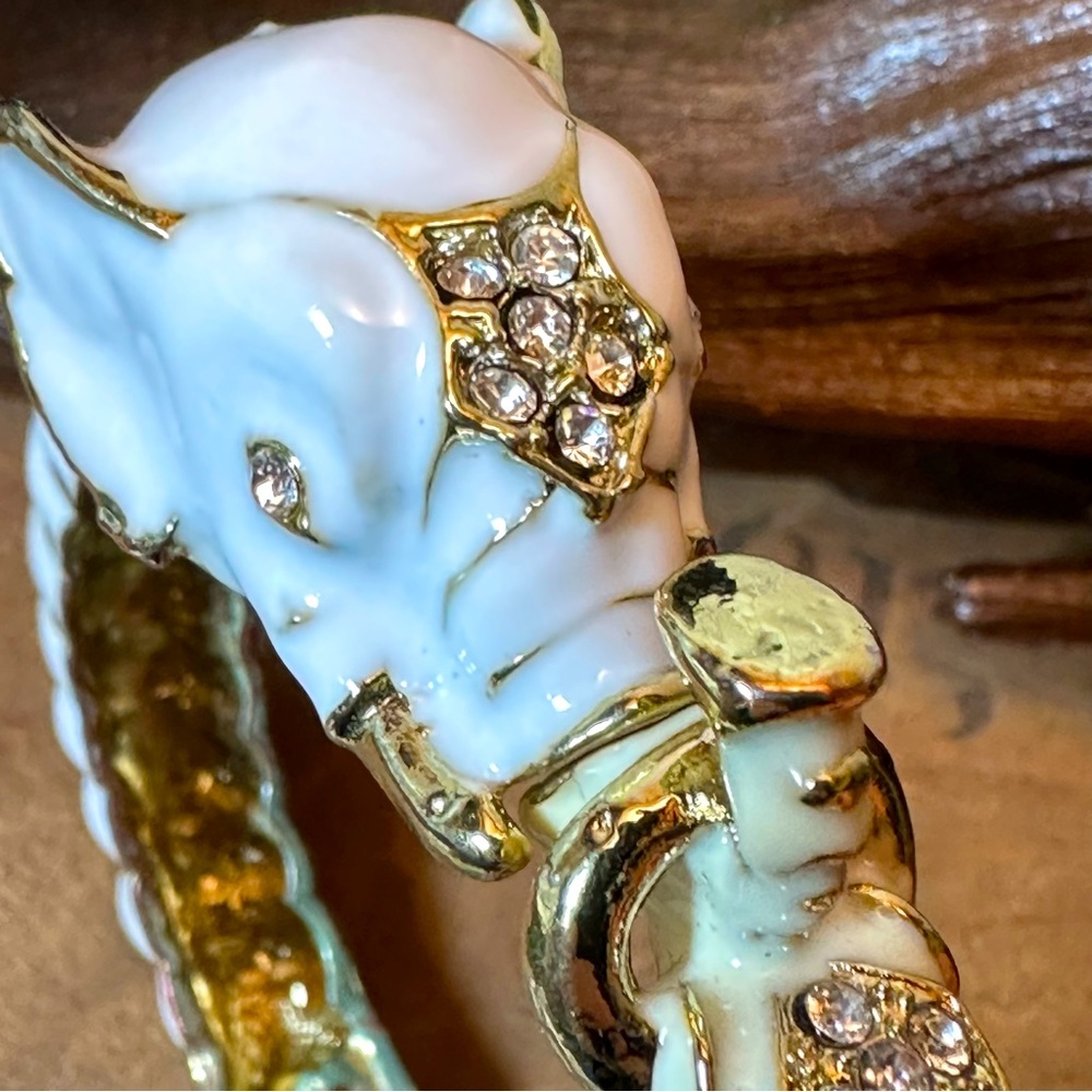 Marlyn Schiff Signed Elephant Clamper Bracelet